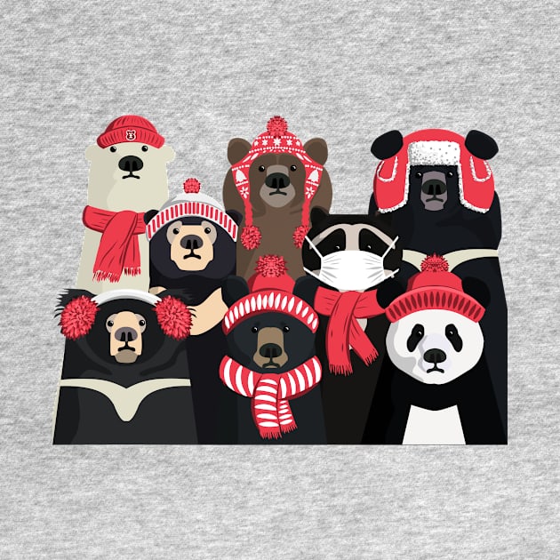 Bear family portrait- Winter edition by Zolinstudio